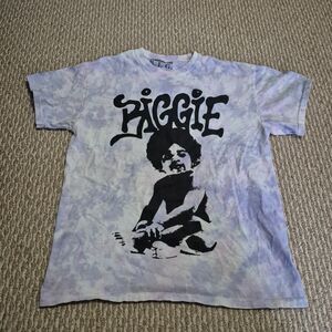 Notorious B.I.G. Biggie Smalls Mauve Purple Tie Dye T Shirt Sz M 100% Cotton EUC
